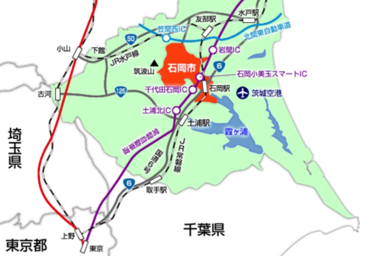 石岡市アクセス