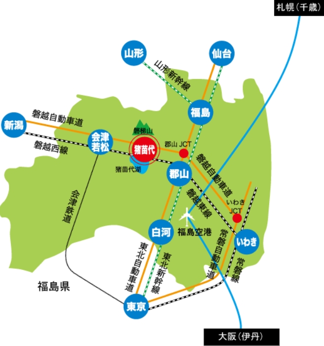 猪苗代町 アクセス