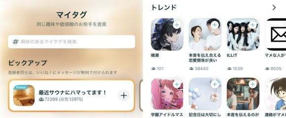 ペアーズのマイタグ