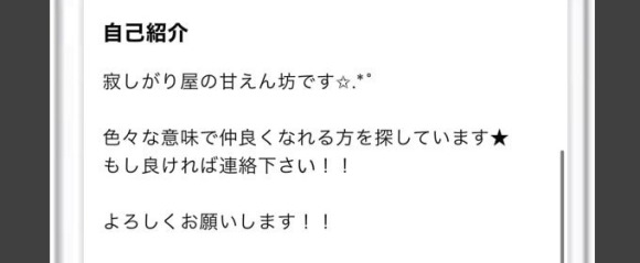 自己紹介 寂しい