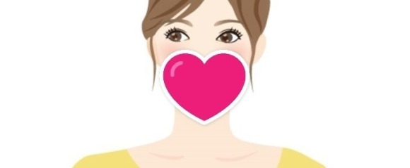 口元や目元を加工している
