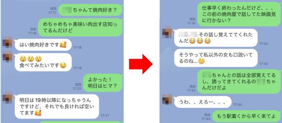 ご飯に誘ってるメッセージ画像