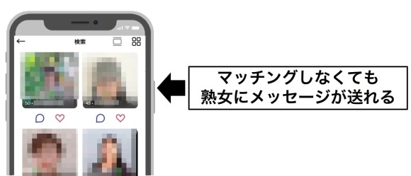 マッチング前からメッセージが送れる