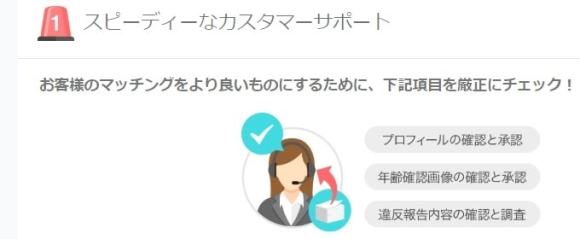 アプリ公式でのカスタマーサポート案内