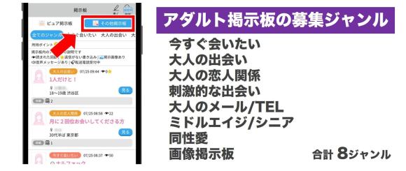 ハッピーメールのアダルト掲示板の募集ジャンル