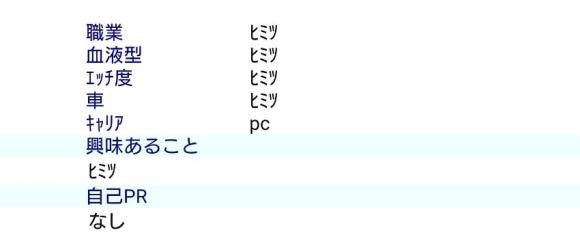 プロフィール内容が薄い