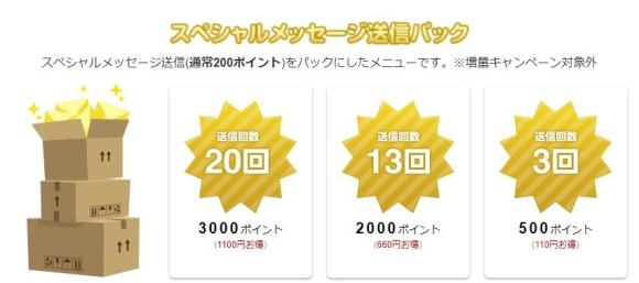 スペシャルメッセージ送信パック