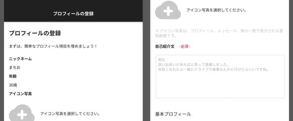 Lili プロフィール入力