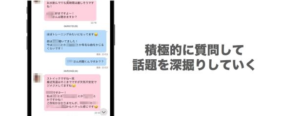 質問して話題を深ぼる