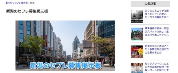 新潟 セフレ 掲示板