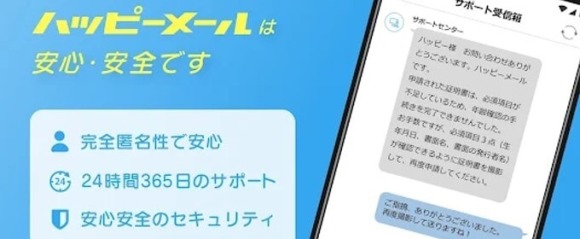 ハッピーメールはサポート体制万全