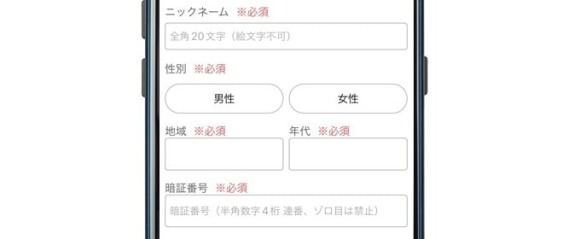 プロフィールを入力する