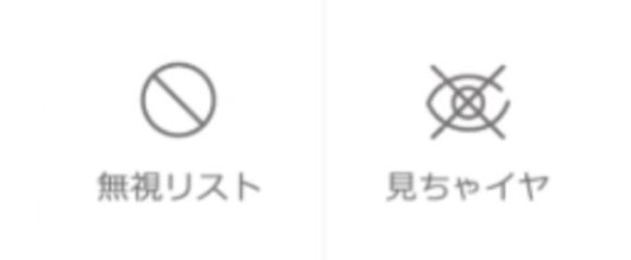 ハッピーメールの無視リストと見ちゃイヤアイコン