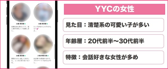 YYCは清楚系が多め