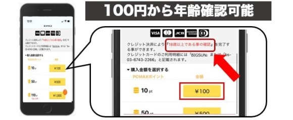 クレジットカードで年齢確認