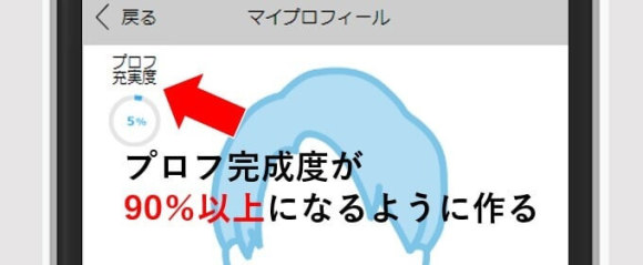 ハッピーメール プロフィールの充実度を90％以上にする