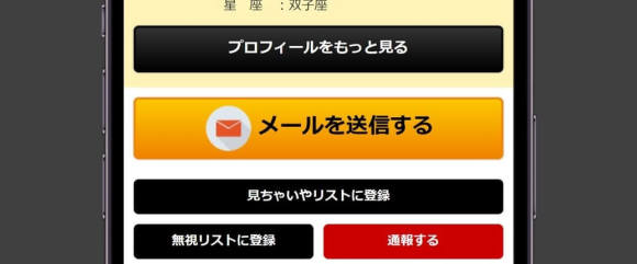 華の会メール メールの送信・受信画面
