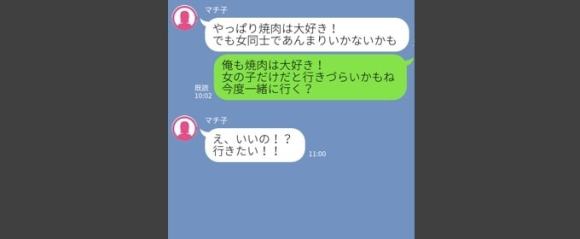 トークの流れで誘うメッセージ例