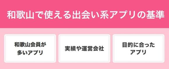和歌山で使える出会い系アプリの基準