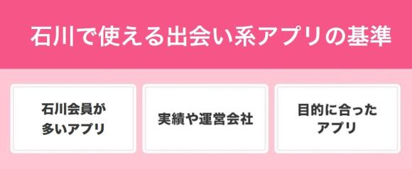 石川で使える出会い系アプリの基準