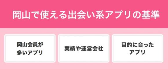 岡山で使える出会い系アプリの基準