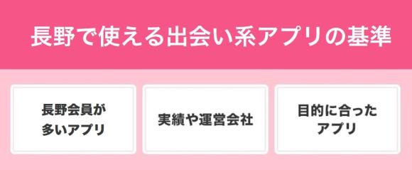 長野で使える出会い系アプリの基準
