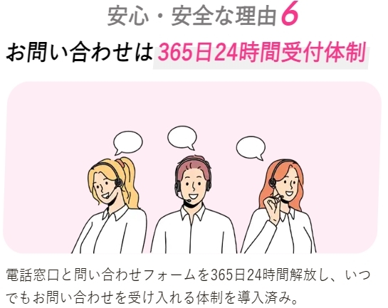 セクシャルマッチング 運営による24時間365日のサポート体制
