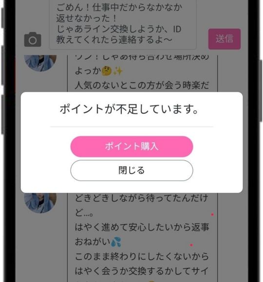 ポイントが不足