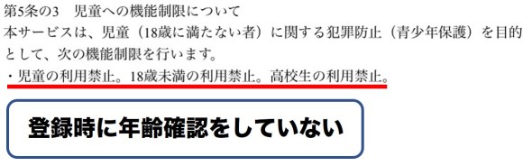 ON TIME 年齢確認をしていない