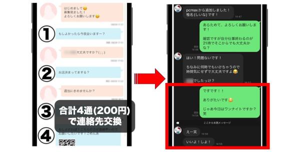 pcmaxエロイ女性とのやり取り