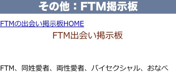 その他FTM掲示板