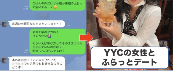 YYCで女性とデートできた実例