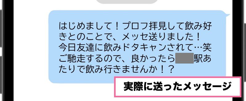 実際に送ったメッセージ