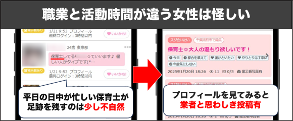 PCMAX 活動時間を確認する