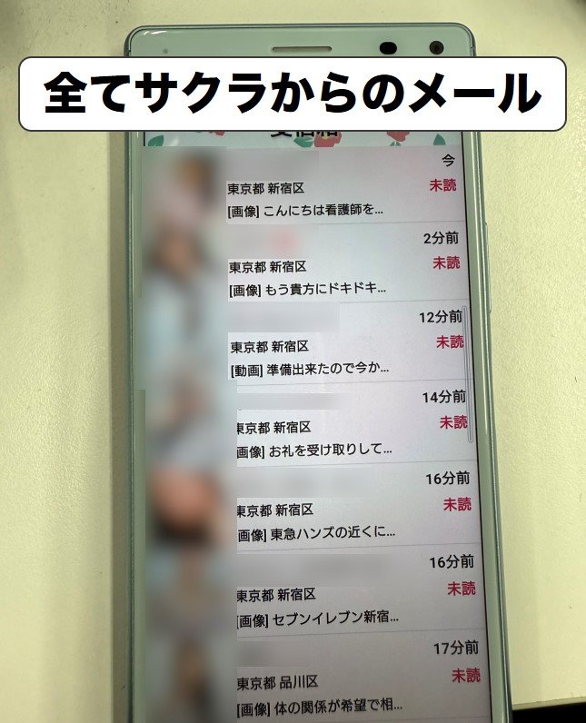 サクラから実際に来たメール