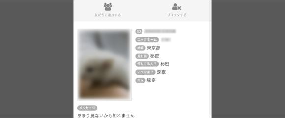 プロフィールが簡易的すぎて相手のことが分からない