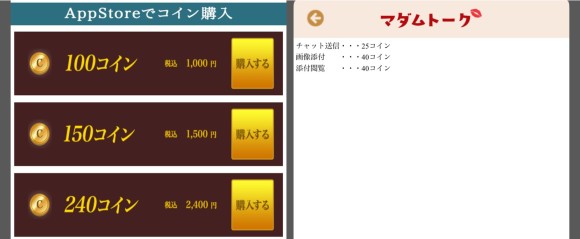 マダムトークの利用料金