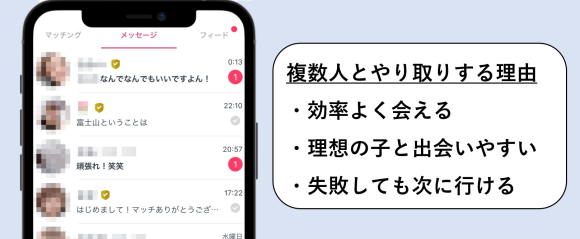 セフレアプリ　複数人とやり取りすべき理由