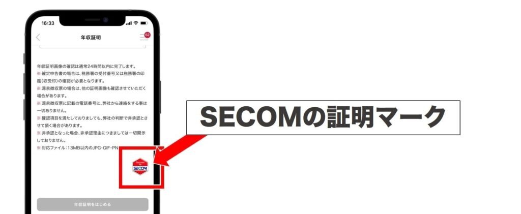 シュガーダディ SECOMの証明を受けている