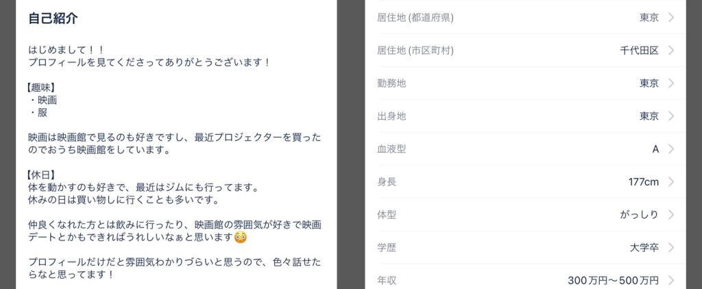 プロフィールを作り込む