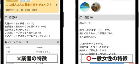 PCMAXの業者の特徴エッチなプロフ