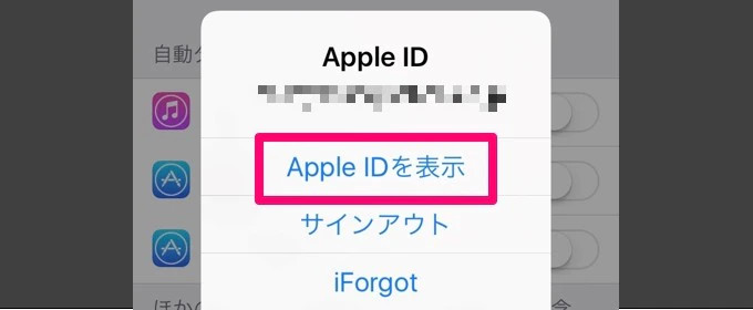 AppleID表示