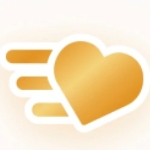 Tinder　LIKES YOU 金のハートマーク