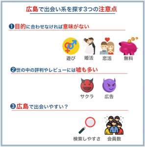 広島でいい出会い系アプリを探すための3つの観点